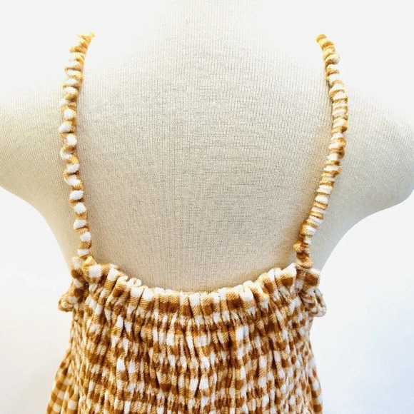 NWT SO Juniors Pullover Terry Cloth Smocked Peplum Plaid Shirred Tank Size XXL - Picture 6 of 11